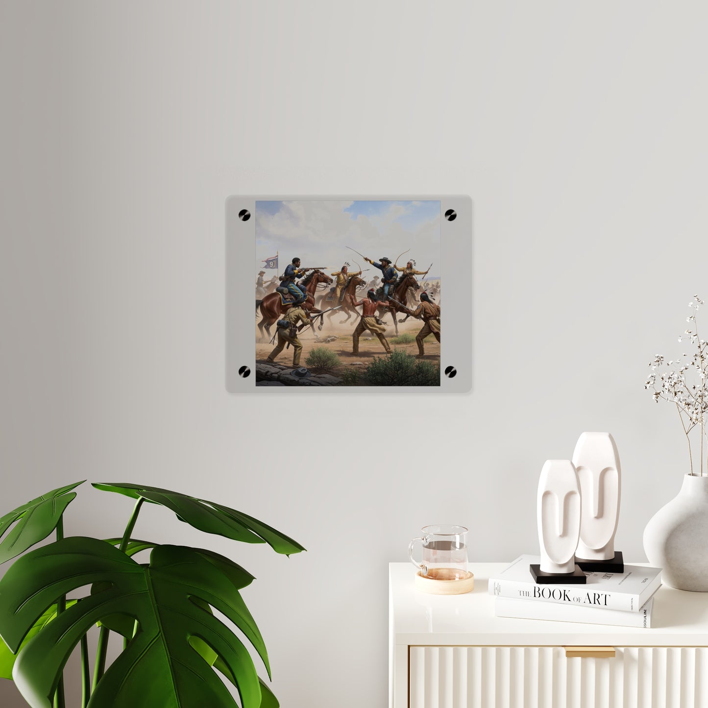 Acrylic Wall Art Panel - 9th Cavalry Regiment fighting Native Americans during the Indian Wars