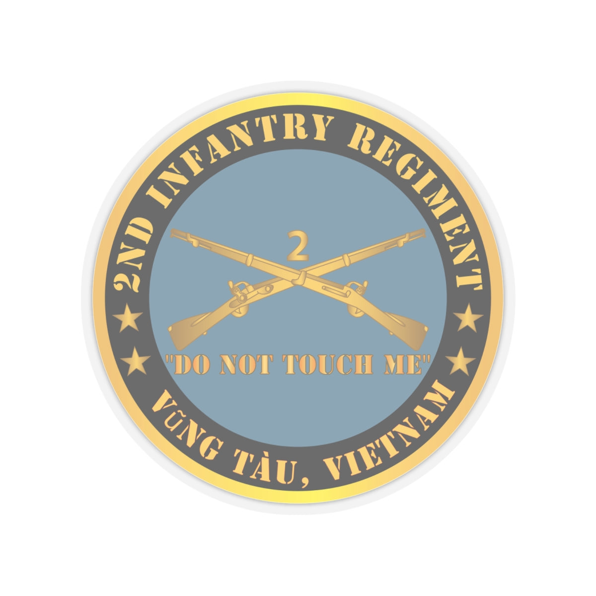 Kiss-Cut Stickers - Army - 2nd  Infantry Regiment Branch - Do Not Touch Me -  Vung Tau, Vietnam