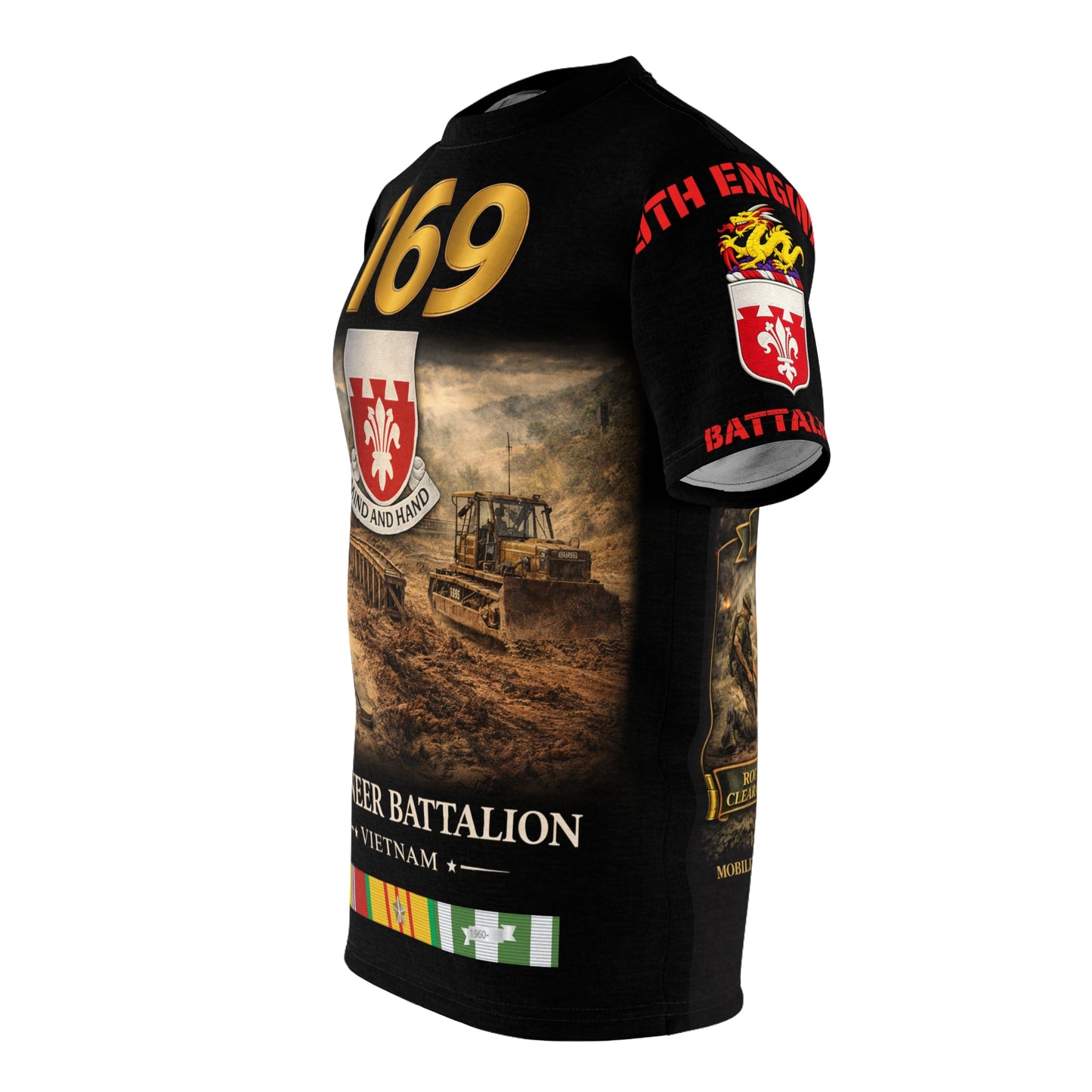 169th Engineer Battalion Vietnam Service Tribute Tee | All-Over Print