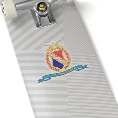 Kiss-Cut Stickers - Army - 1st Infantry Regiment  w Br - Ribbon