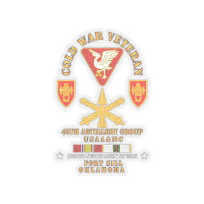 Kiss-Cut Stickers - Army - Cold War Vet - 46th Artillery Group - Fort Sill, OK - Missle Branch w COLD SVC