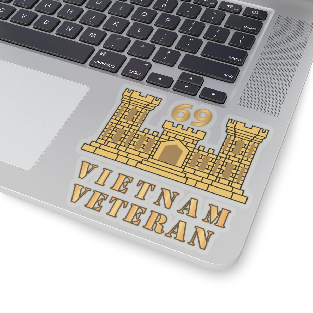 Kiss-Cut Stickers - Army - 69th Engineer Battalion - ENG Branch - Vietnam Veteran X 300