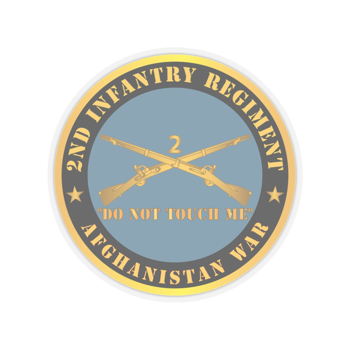 Kiss-Cut Stickers - Army - 2nd  Infantry Regiment Branch - Do Not Touch Me - Afghanistan War