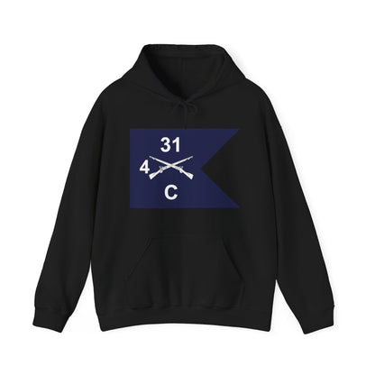 Unisex Heavy Blend™ Hooded Sweatshirt - Army - Charlie Company, 4th Battalion, 31st Infantry Regiment - Guidon X 300