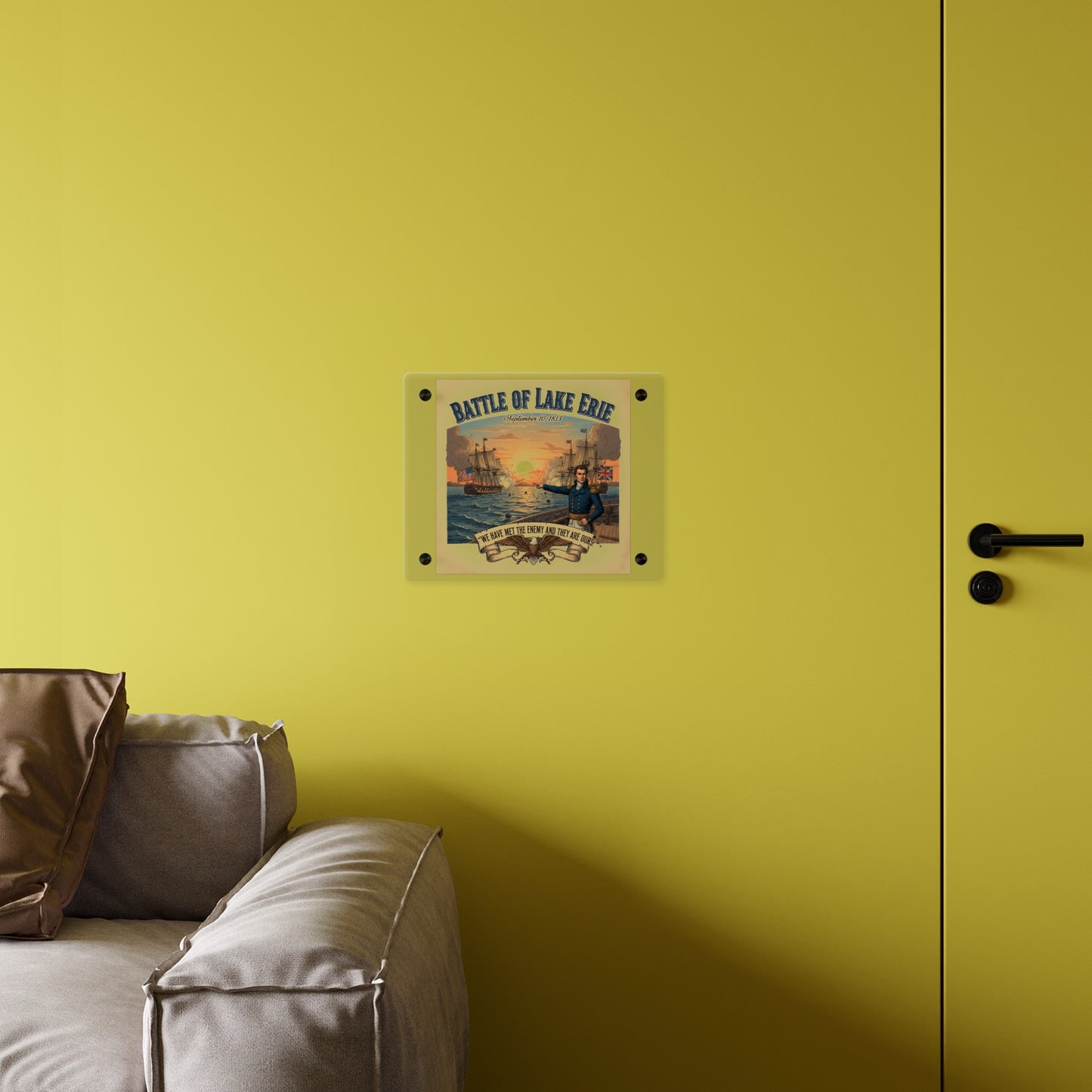 Acrylic Wall Art Panel - During the War of 1812, Commandant Perry’s American freshwater fleet takes on the Royal Navy in the Battle of Lake Erie