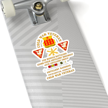 Kiss-Cut Stickers - Army - Cold War Vet - 2nd Missile Bn, 333rd Artillery 46th Artillery Group - Germany - 7th US Army  w COLD SVC