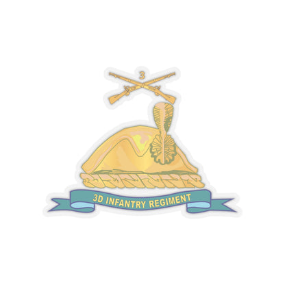 Kiss-Cut Stickers - Army - 3d Infantry Regiment - Gold - w Br - Ribbon