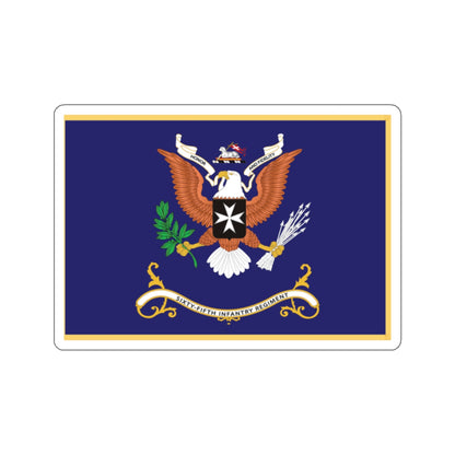 Kiss-Cut Stickers - Army - Regimental Colors - 65th Infantry Regiment  - HONOR AND FIDELITY Flag w Fringe X 300