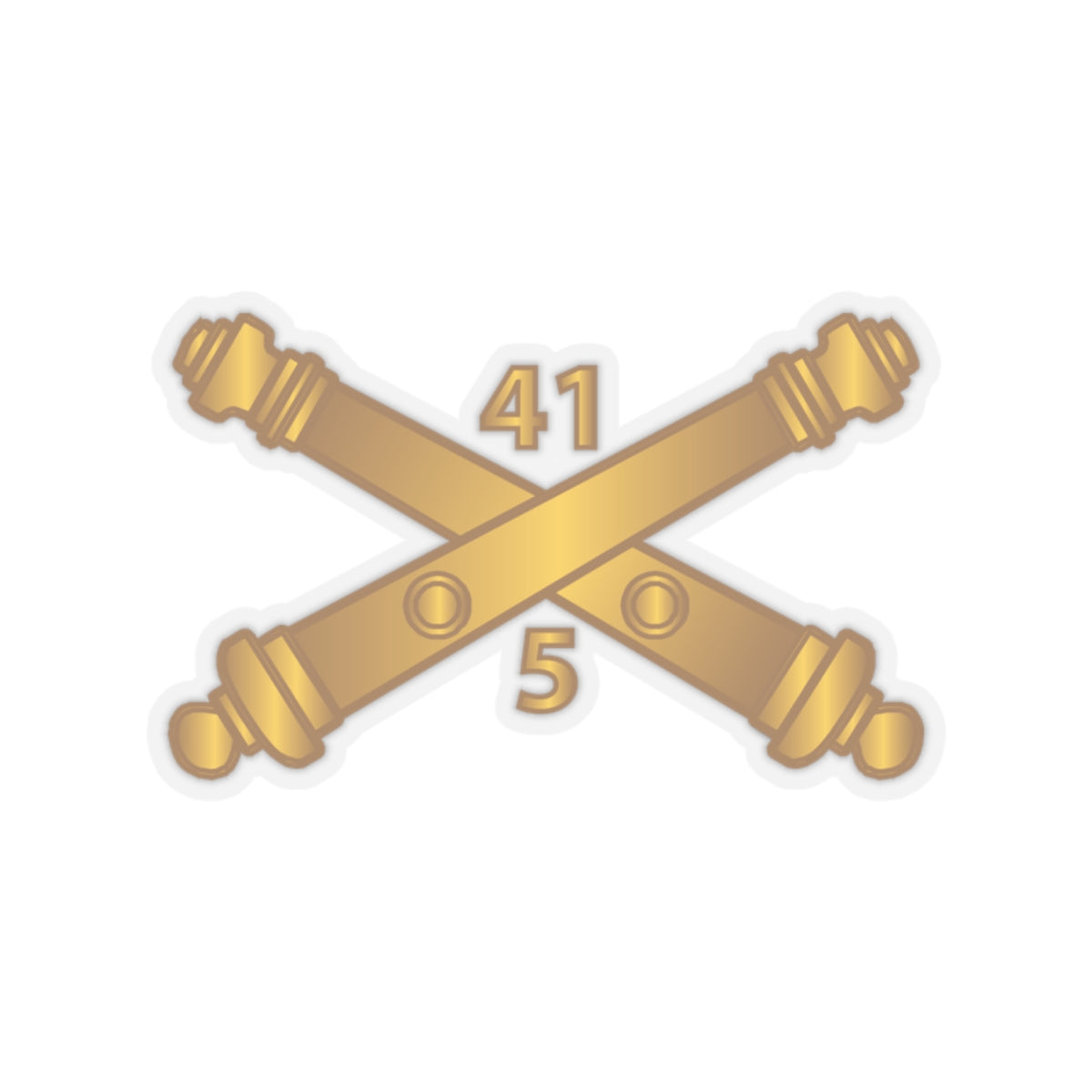 Kiss-Cut Stickers - Army - 5th Bn 41st Artillery  w Branch X 300