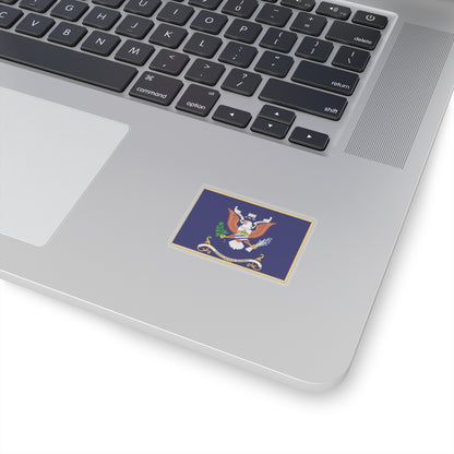 Kiss-Cut Stickers - Army - Regimental Colors - 7th Infantry Regiment  - VOLENS ET POTENS - Flag w Fringe X 300
