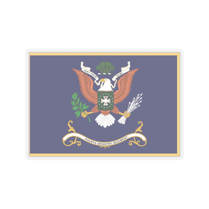 Kiss-Cut Stickers - Army - Regimental Colors - 4th Infantry Regiment  - DONT TREAD ON ME - Flag w Fringe X 300