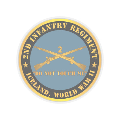 Kiss-Cut Stickers - Army - 2nd  Infantry Regiment Branch - Do Not Touch Me -  Iceland - WWII