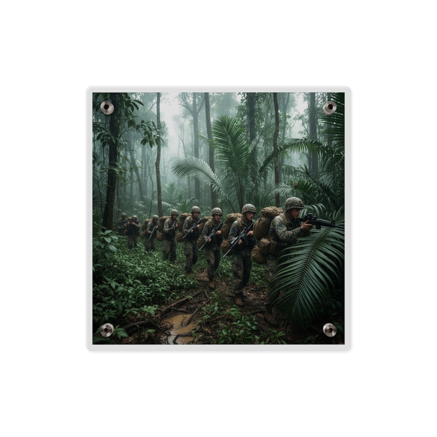Acrylic Wall Art Panel - Jungle Patrol - Vietnam