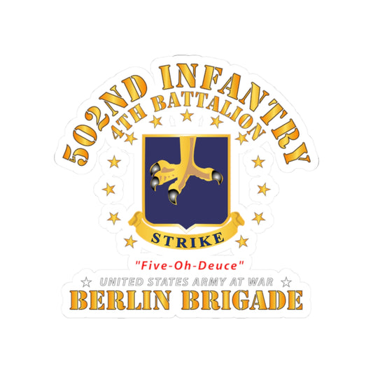 Kiss-Cut Stickers - Army - 4th Battalion 502nd Infantry - Berlin Brigade X 300