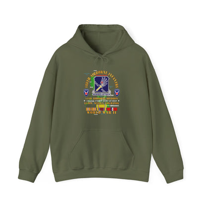 Unisex Heavy Blend™ Hooded Sweatshirt - Army - 188th Airborne Infantry - The Philippines - WWII w PAC SVC X 300