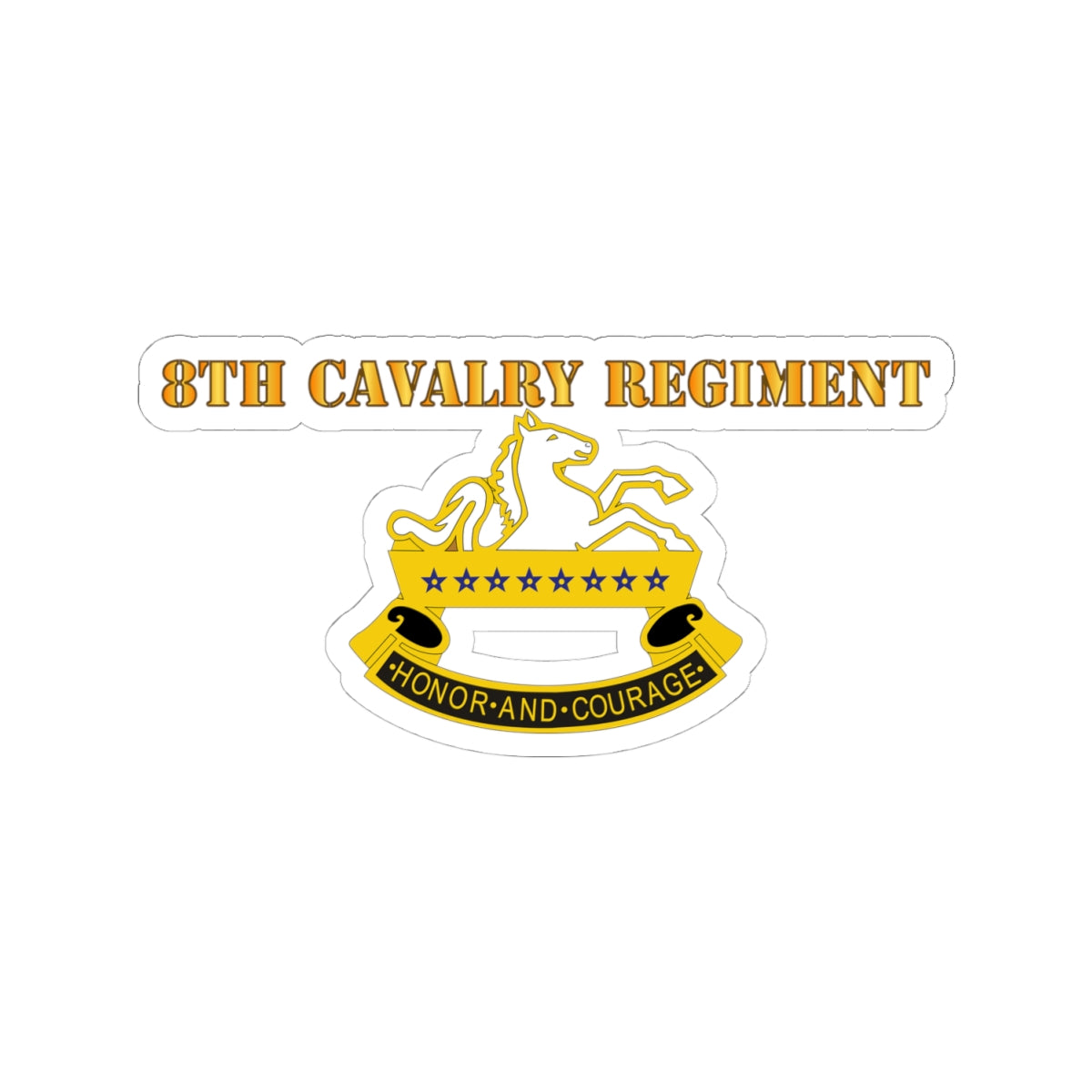 Kiss-Cut Stickers - Army - 8th Cavalry Regiment