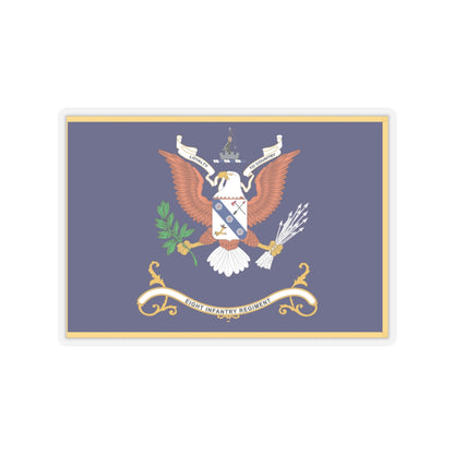 Kiss-Cut Stickers - Army - Regimental Colors - 8th Infantry Regiment  - LOYALTY TO COUNTRY - Flag w Fringe X 300