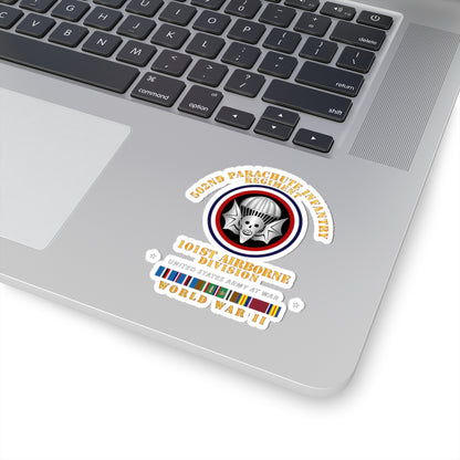 Kiss-Cut Stickers - Army  - 502nd PIR 101st Airborne Div - WWII w EUR SVC
