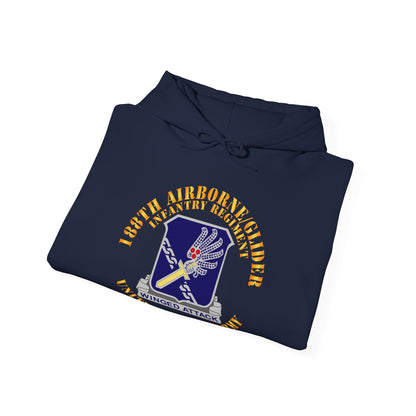 Unisex Heavy Blend™ Hooded Sweatshirt - Army  - 188th Airborne - Glider Infantry Regiment - DUI X 300