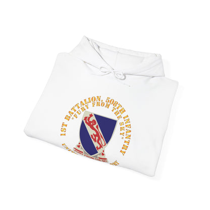 Unisex Heavy Blend™ Hooded Sweatshirt - Army -  1st Bn, 508th Infantry Regiment - Fury From the Sky - DUI X 300