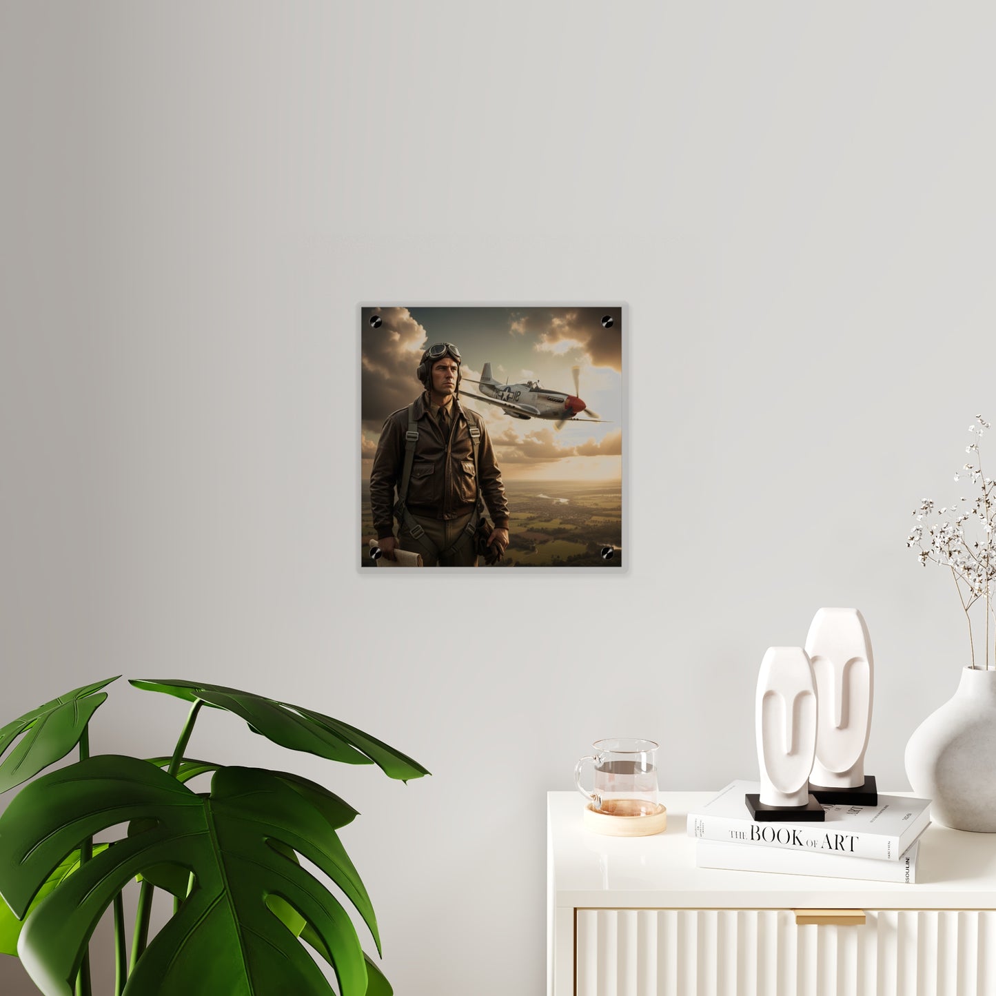Acrylic Wall Art Panel - Army Air Corps Pilot