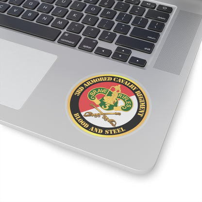 Laptop with Blood and Steel 3rd Armored Cavalry Regiment commemorative sticker