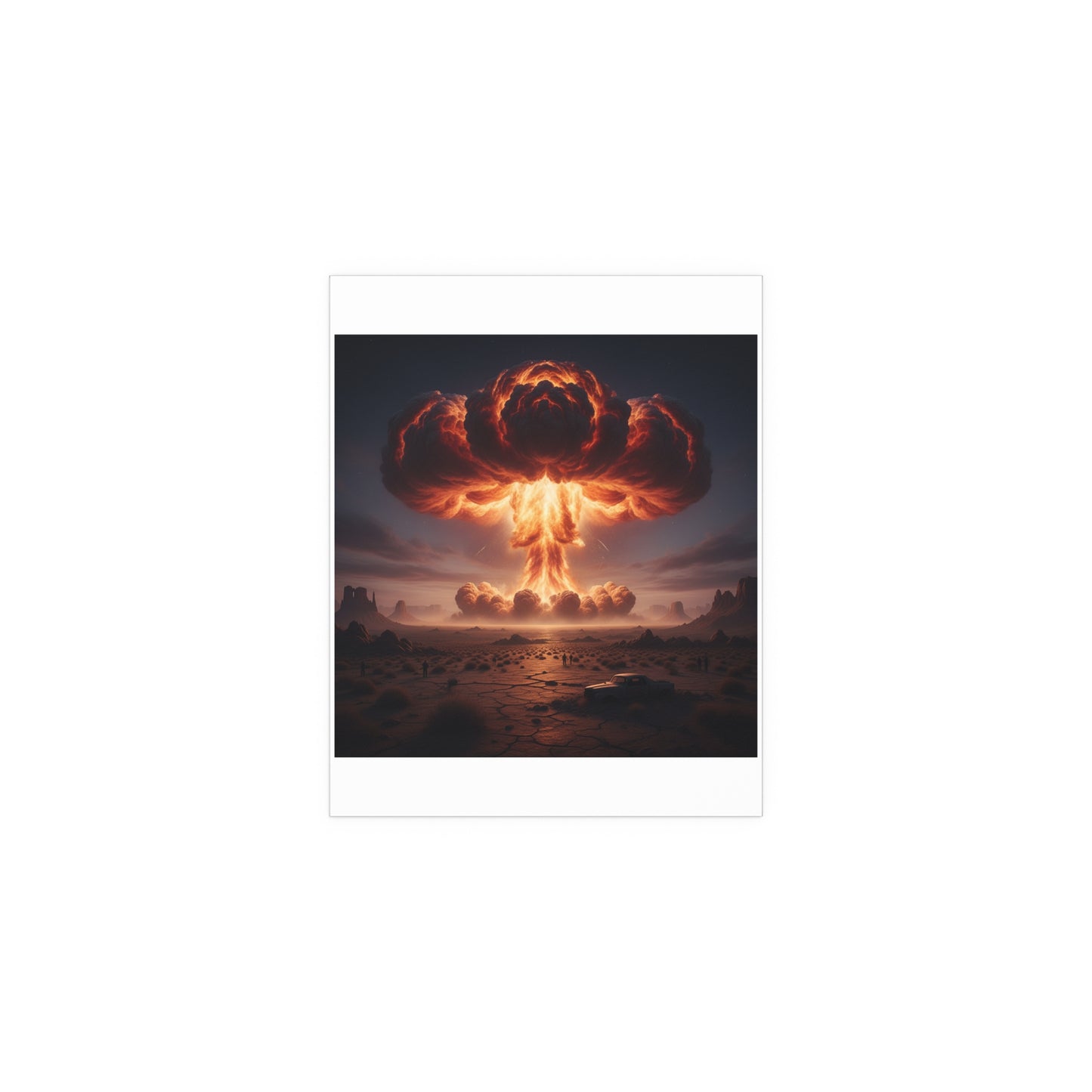 Indoor and Outdoor Silk Posters - Atomic Blast in the desert
