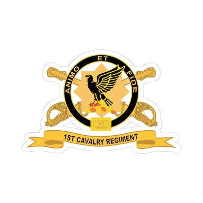 Kiss-Cut Stickers - Army - 1st Cavalry Regiment w Br - Ribbon X 300