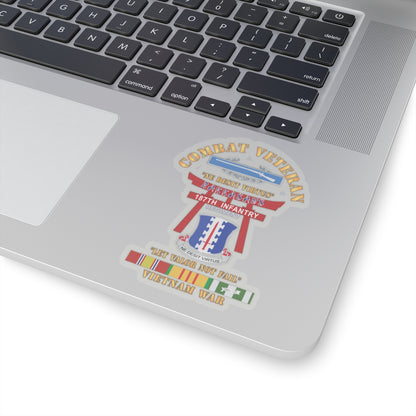 Kiss-Cut Stickers - Army - Combat Veteran - 187th Infantry Regiment - Torii, Rakkasans, Let Valor Not Fail, English, Latin w CIB w VN SVC X 300