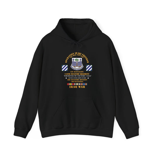 Unisex Heavy Blend™ Hooded Sweatshirt - Army -  Operation Iraqi Freedom, 1st Bn, 118th  Infantry Regiment - 3rd Inf Division w IRAQ SVC