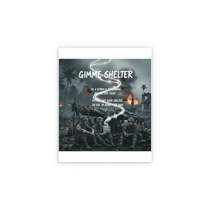 Indoor and Outdoor Silk Posters - Giveme Shelter X 2024