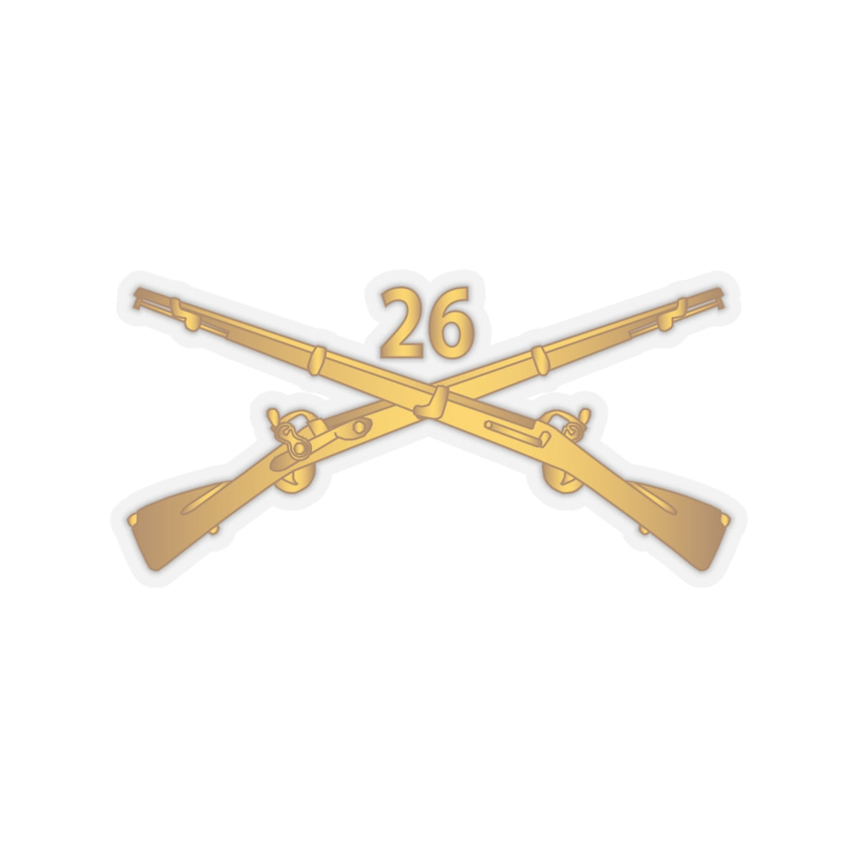 Kiss-Cut Stickers - Army - 26th Infantry Regiment - w Infantry Br wo Txt X 300