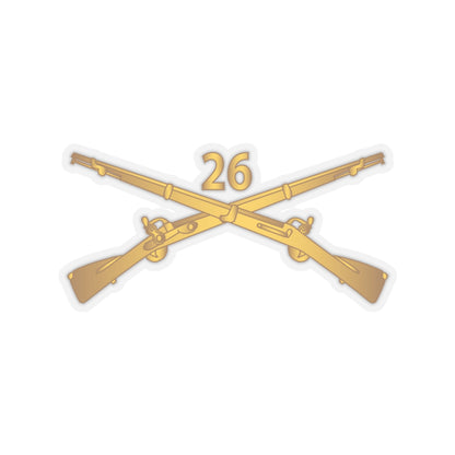 Kiss-Cut Stickers - Army - 26th Infantry Regiment - w Infantry Br wo Txt X 300