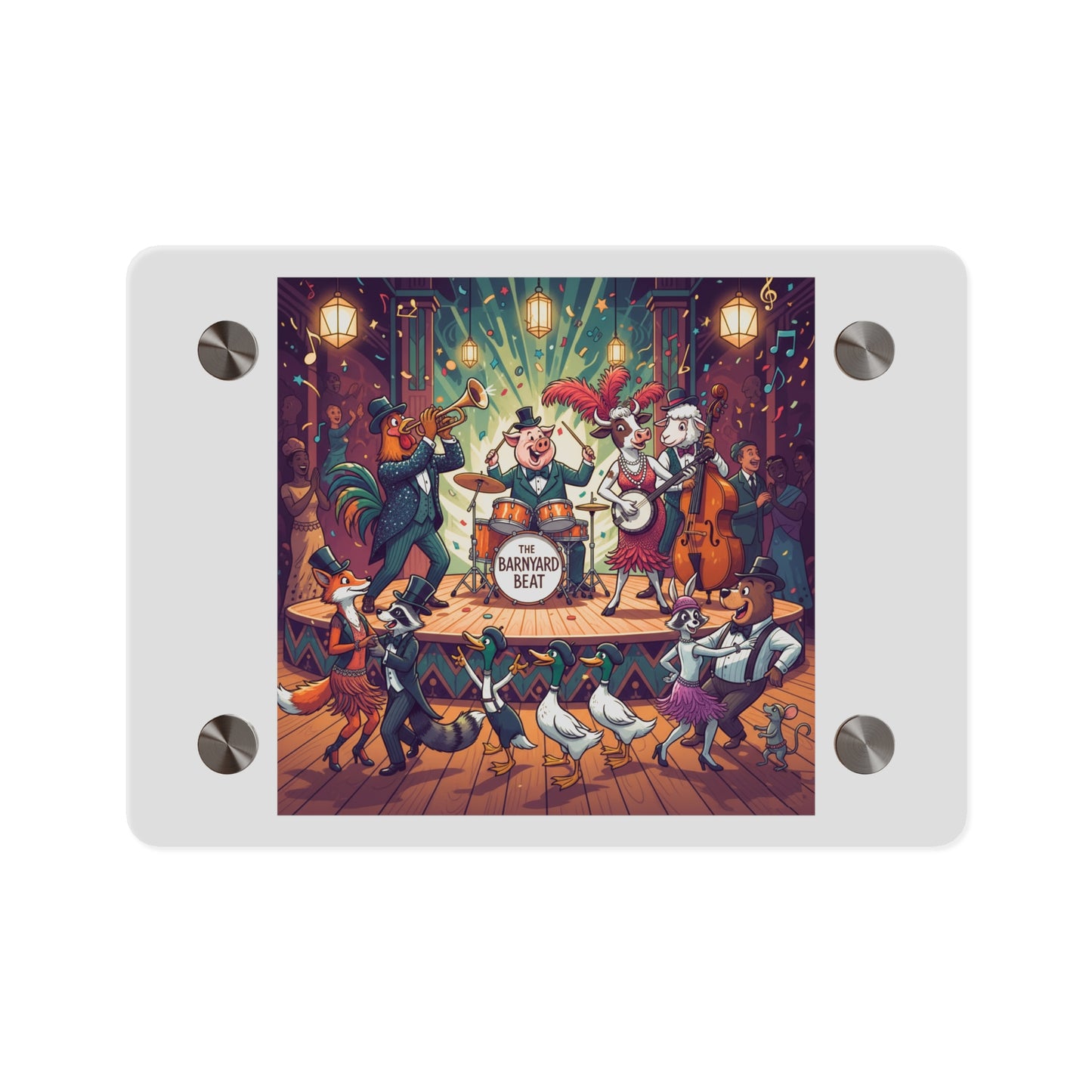 Acrylic Wall Art Panel - Farm Band Dance