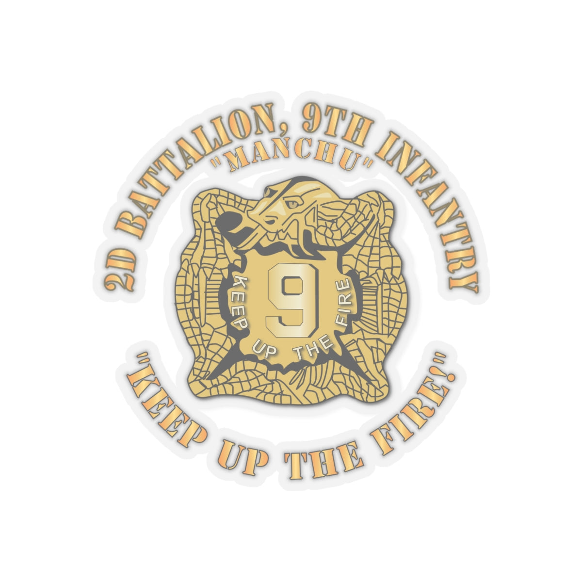 Kiss-Cut Stickers - Army - 2nd Bn 9th Infantry Regiment - Keep up the Fire X 300