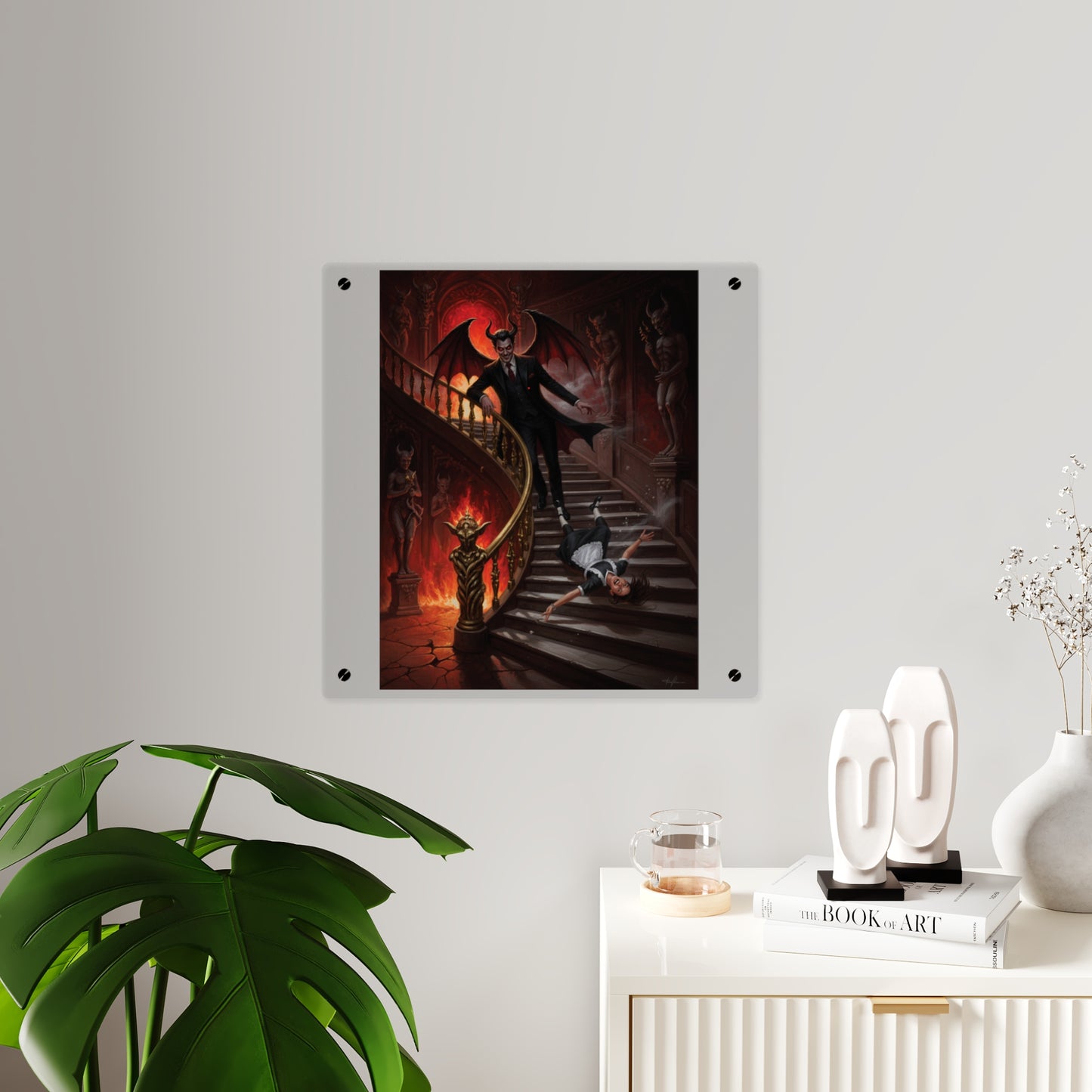 Acrylic Wall Art Panel - devil and maid