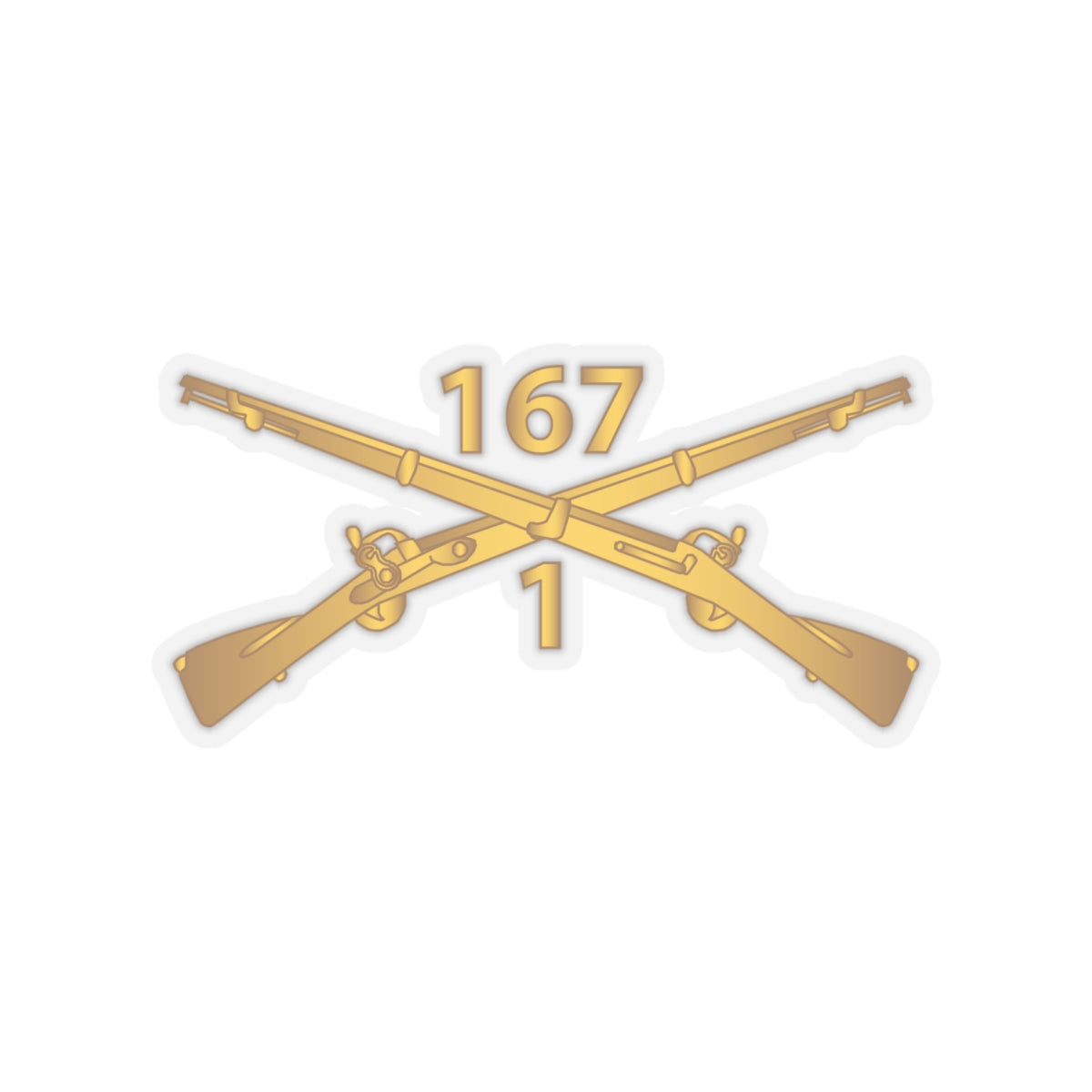 Kiss-Cut Stickers - Army - 1st Batalion, 167th Infantry Regiment - Inf Branch wo Txt X 300