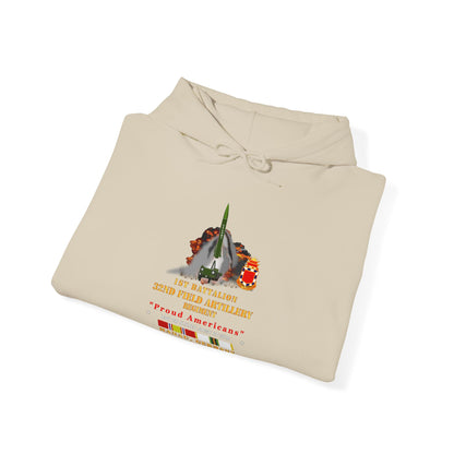 Unisex Heavy Blend™ Hooded Sweatshirt - Army -  1st Bn, 32nd FAR, Hanau, Germany, MGM 52 - Lance - COLD X 300