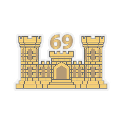 Kiss-Cut Stickers - Army - 69th Engineer Battalion - ENG Branch wo Txt X 300