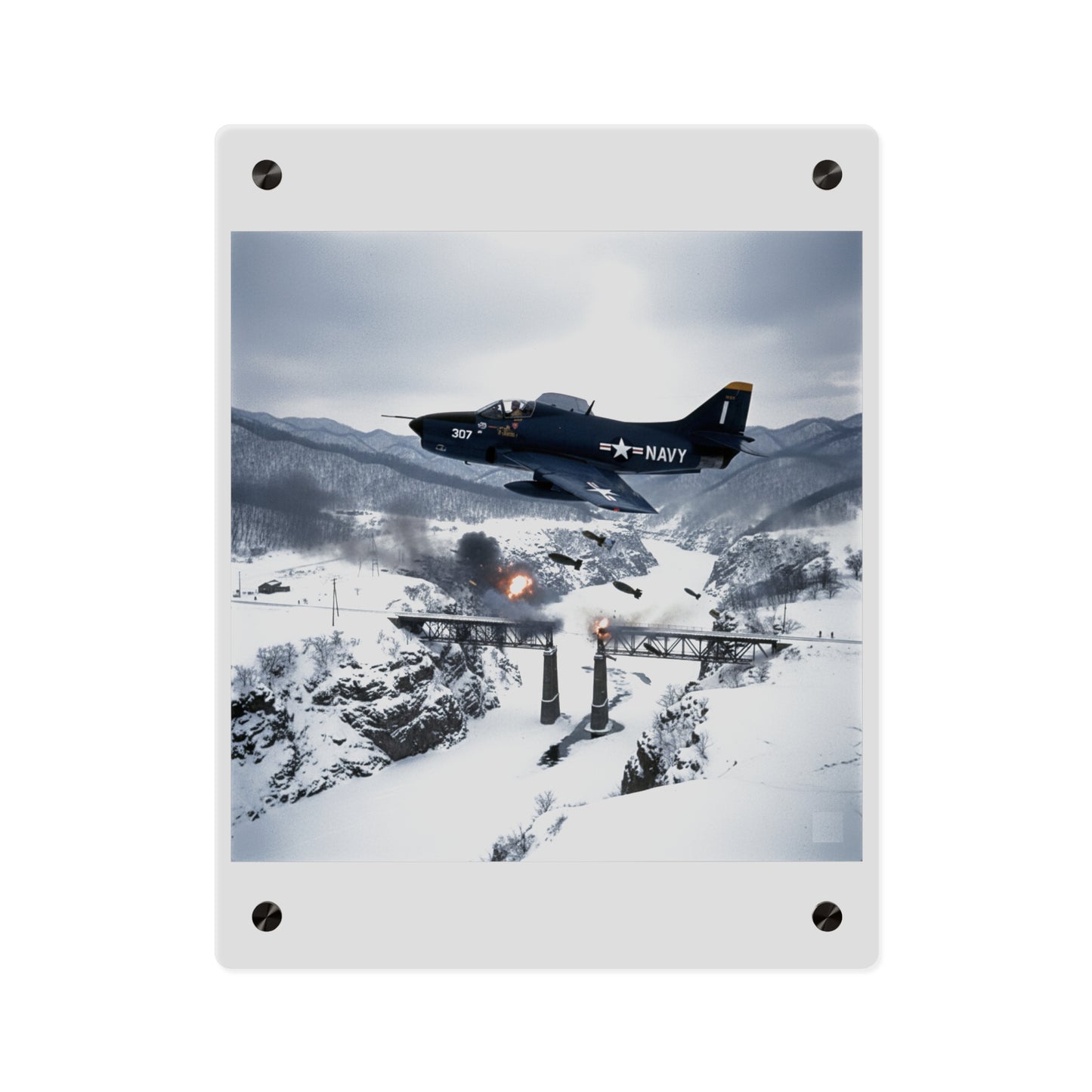 Acrylic Wall Art Panel - Attack at Majon-ni and Samdong-ni during Korean War