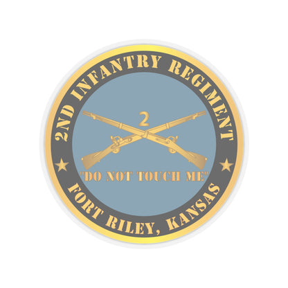 Kiss-Cut Stickers - Army - 2nd  Infantry Regiment Branch - Do Not Touch Me - Fort Riley, Kansas