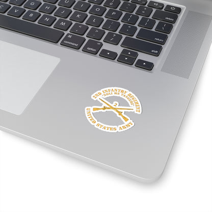 Kiss-Cut Stickers - Army - 2nd  Infantry Regiment Branch - Noli Me Tangere - US Army
