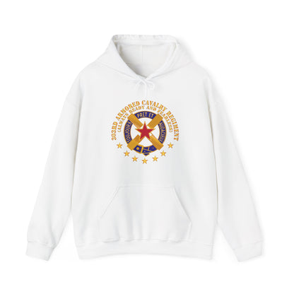 Unisex Heavy Blend™ Hooded Sweatshirt - Army - 303rd Armored Cavalry Regiment - DUI - Always Ready and Fearless X 300