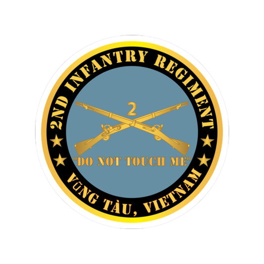 Kiss-Cut Stickers - Army - 2nd  Infantry Regiment Branch - Do Not Touch Me -  Vung Tau, Vietnam