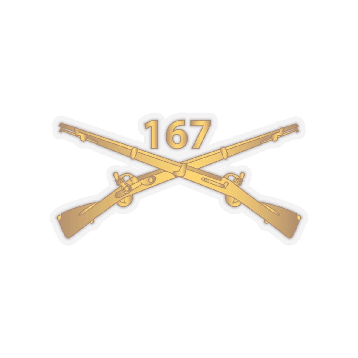 Kiss-Cut Stickers - Army - 167th Infantry Regiment - Inf Branch wo Txt X 300