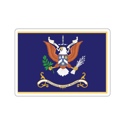 Kiss-Cut Stickers - Army - Regimental Colors - 58th Infantry Regiment  - LOVE OF COUNTRY Flag w Fringe X 300