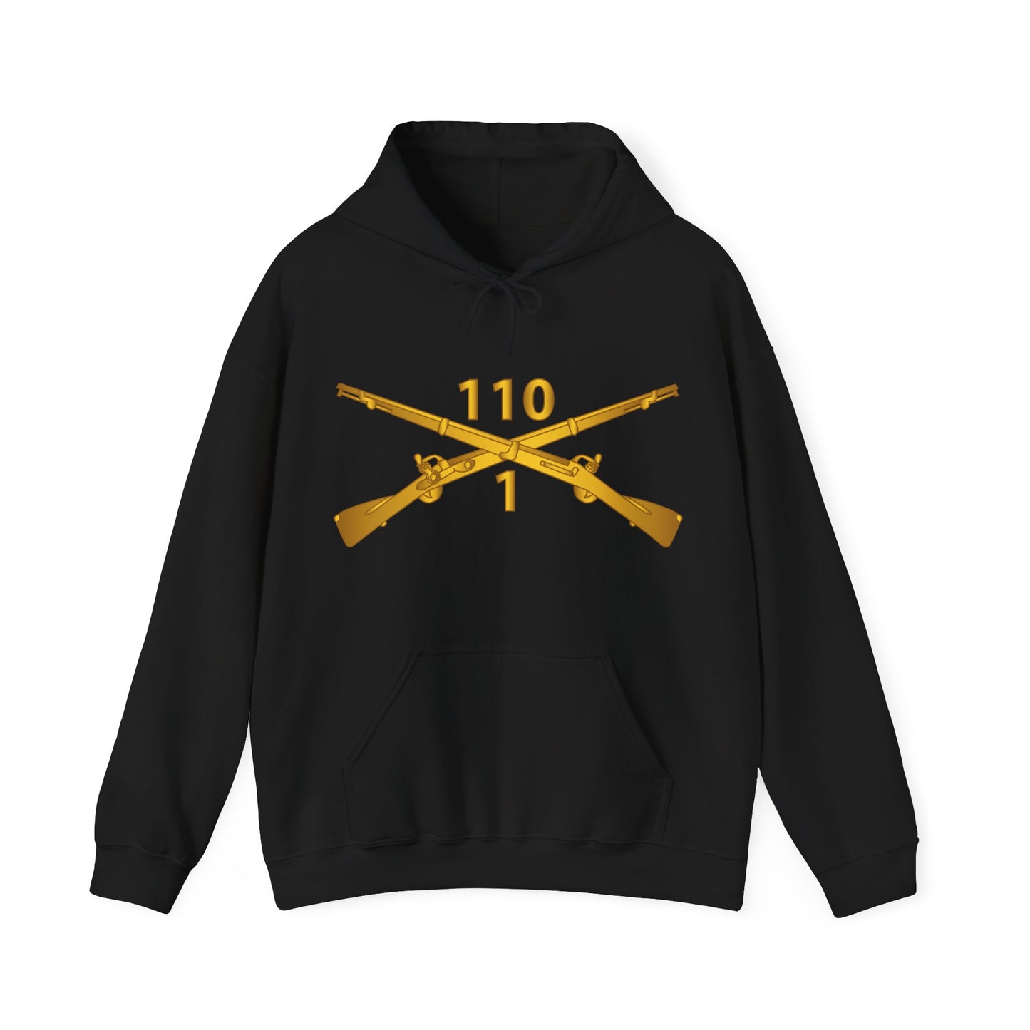 Unisex Heavy Blend™ Hooded Sweatshirt - Army -  1st Battalion, 110th Infantry Regiment - Inf Branch wo Txt X 300