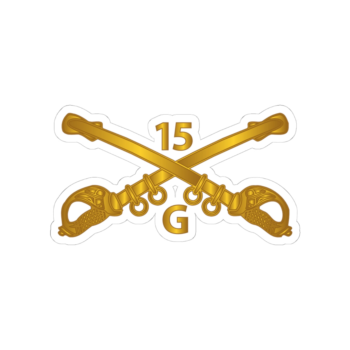 Kiss-Cut Stickers - Army - G Troop - 15th Cavalry Branch wo Txt