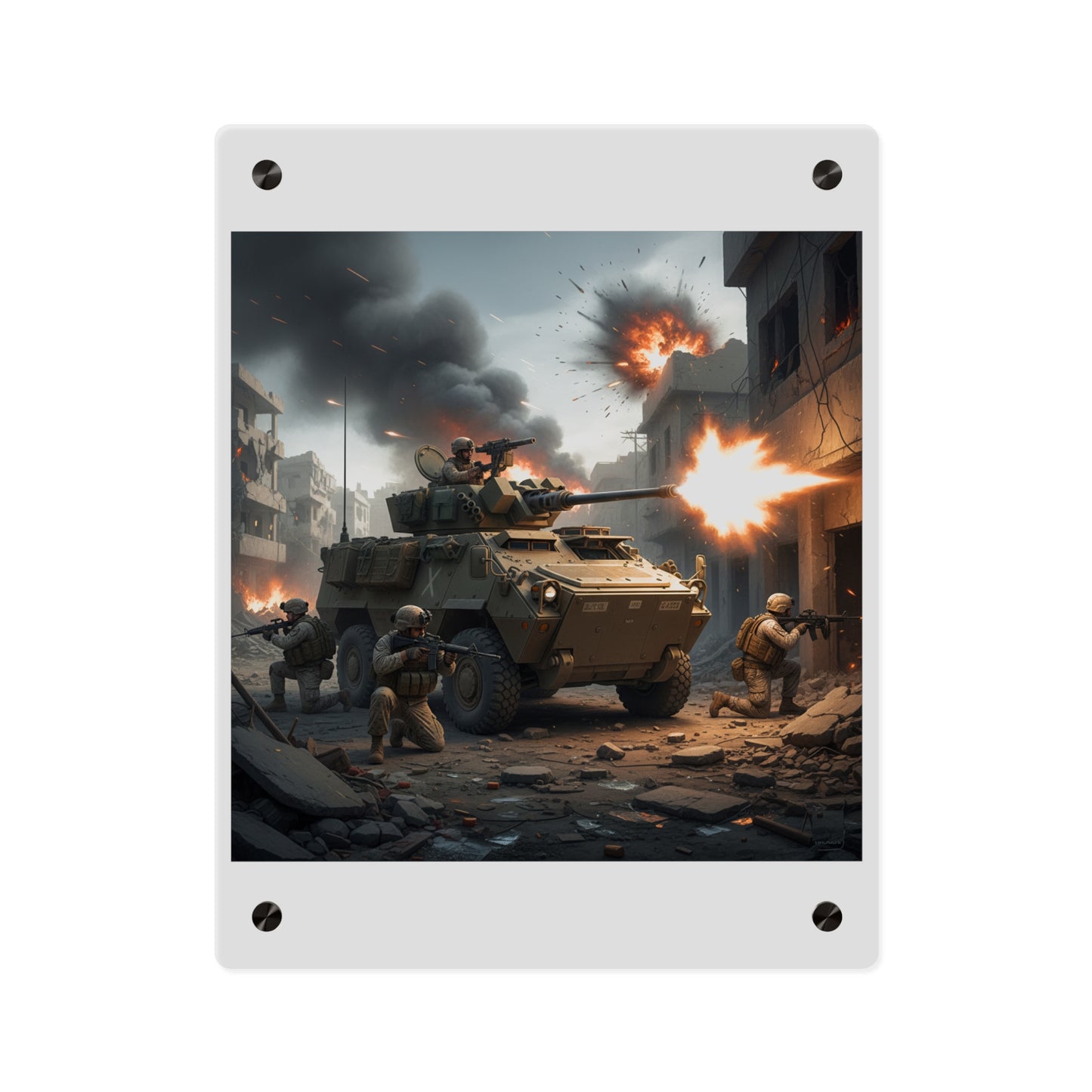 Acrylic Wall Art Panel - Marine LAV in support of the 2nd Battle of Fallujah