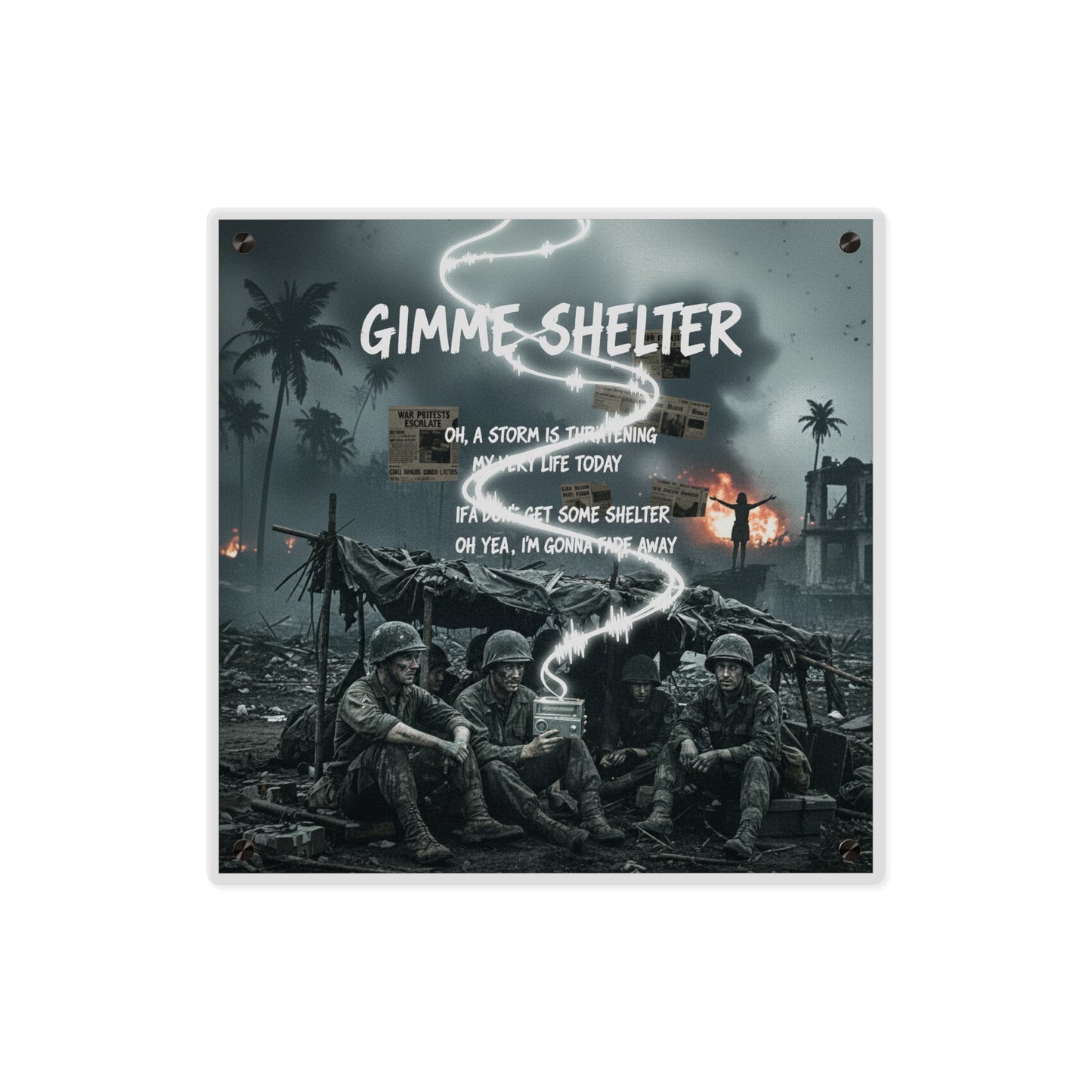 Acrylic Wall Art Panel - Giveme Shelter X 2024